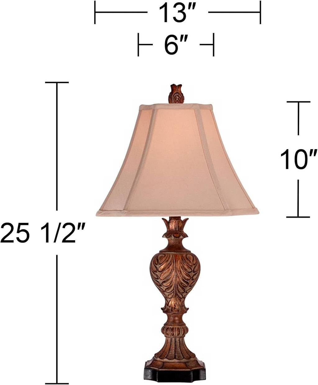 Brown Table Lamp — 25.5" - View 4