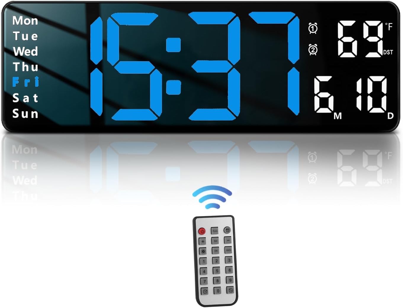 Modern Blue Wall Clock — 16" — 13 INCH