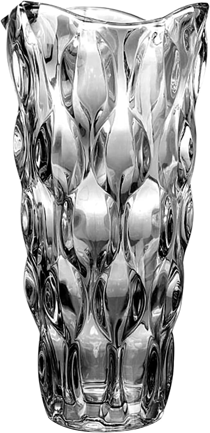 Green Flower Vase — 9.5" — Gray-waterdrop Style