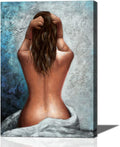 Modern Metal Framed Wall Art — 16" — Nude Woman-02