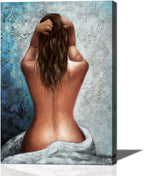 Modern Metal Framed Wall Art — 16" — Nude Woman-02