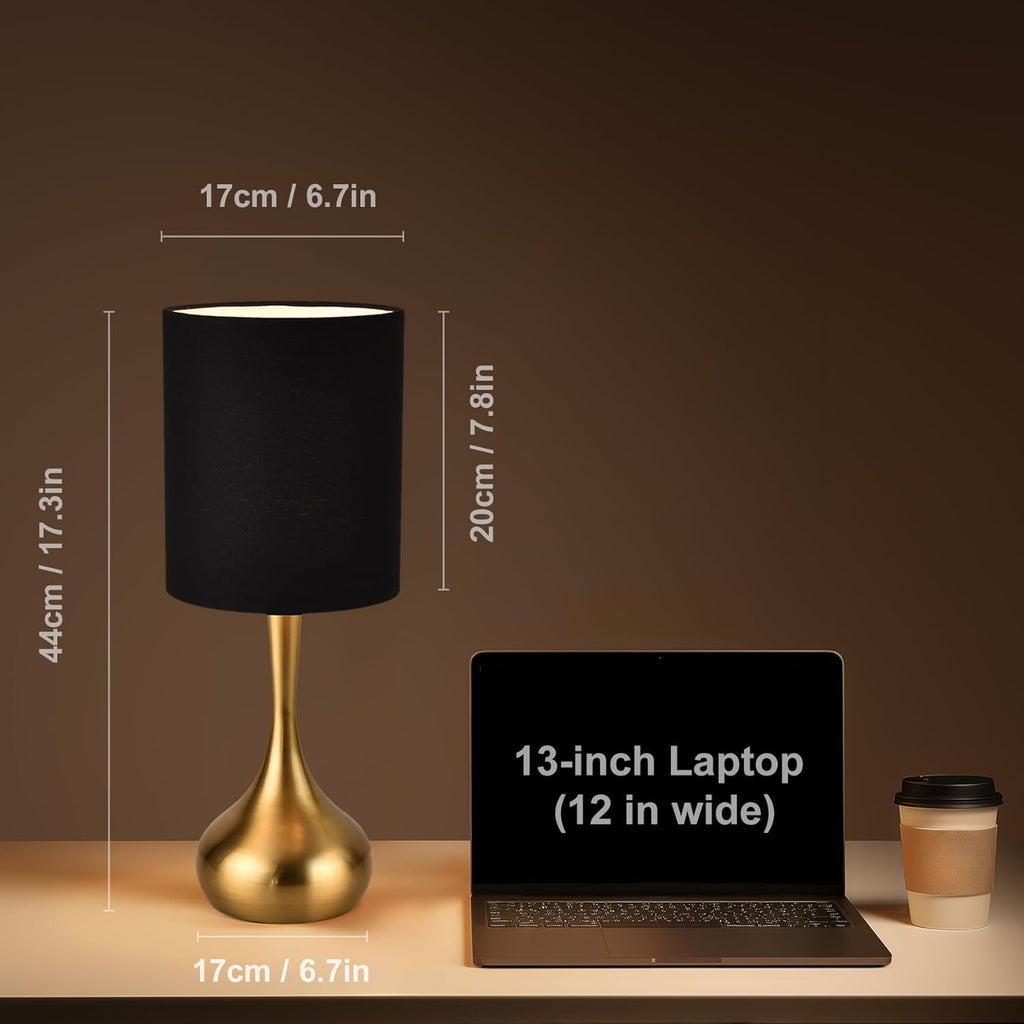 Linen Luxe Metal Nightstand Lamp — 17.3" - View 2