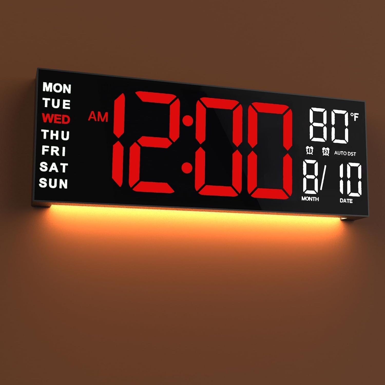 RGB Blue Wall Clock — 16" — Red White