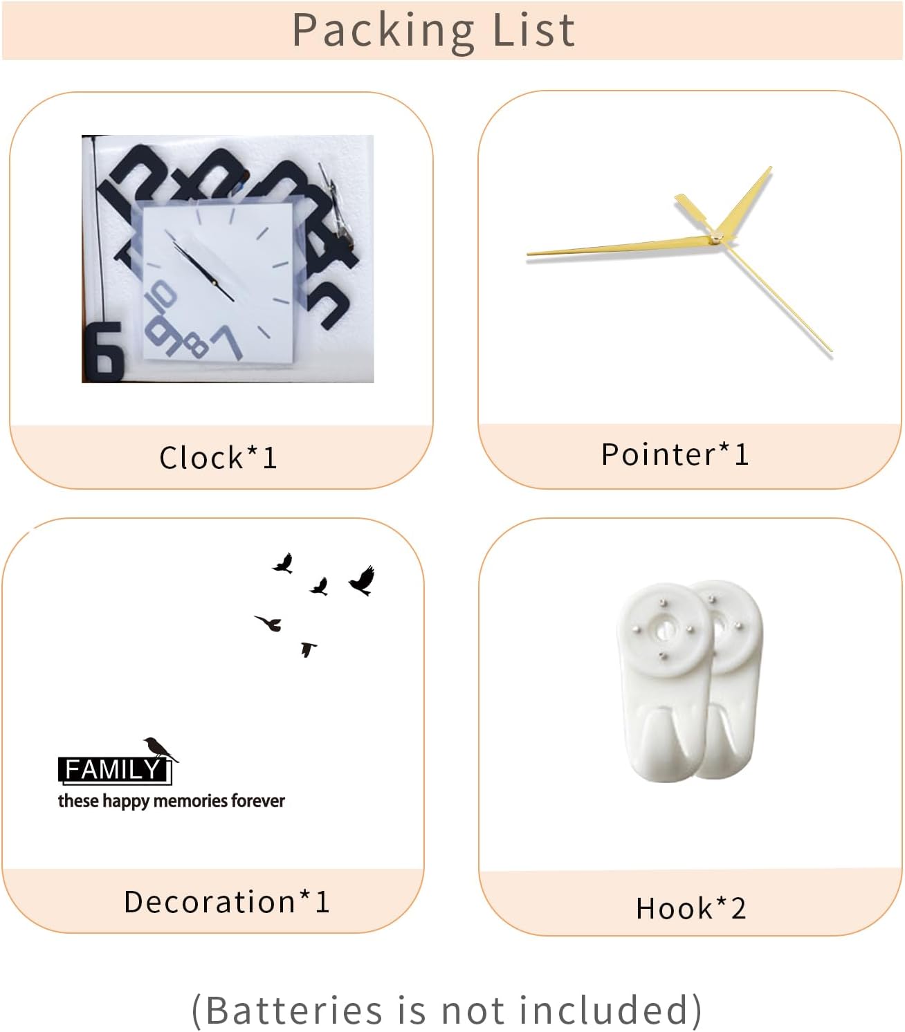 Battery Operated Modern Wood Wall Clock — 30" - View 7