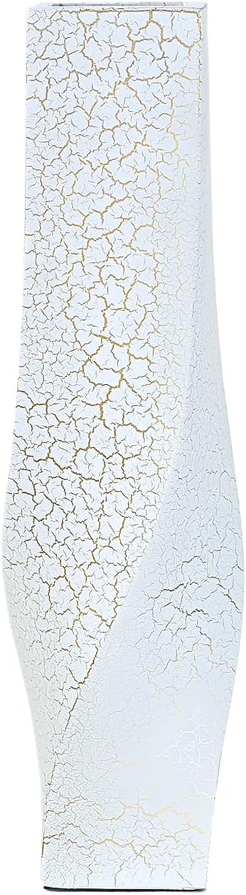 Modern Black Flower Vase — 16.34" — White