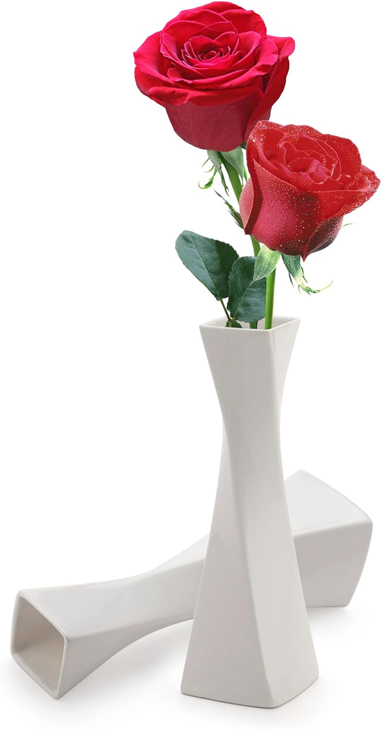 Farmhouse White Decorative Vase - View 2