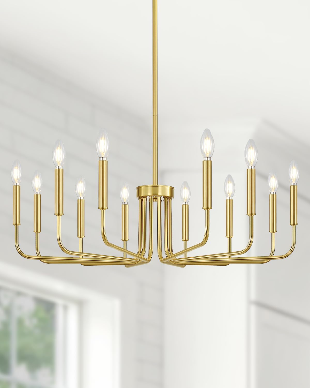 Farmhouse Black Chandelier — 8-Light — 35inch 12-Light(2026 Upgraded Version)