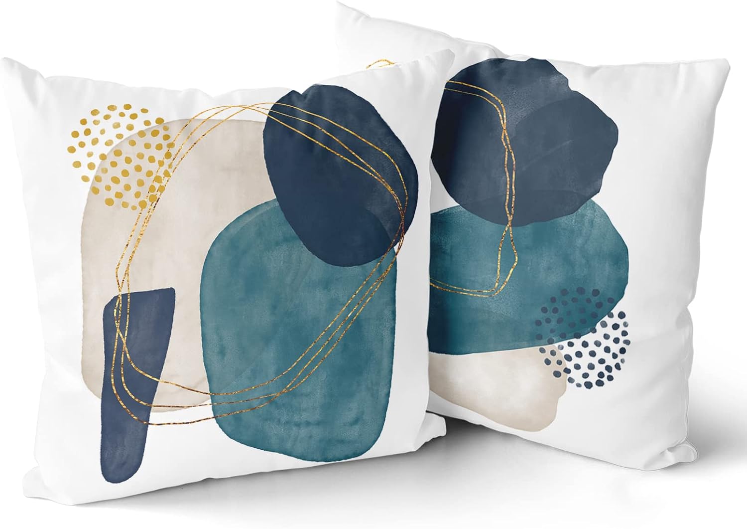 Boho Green Throw Pillow Cover — 18" — Geo Teal2