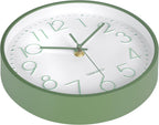 Battery Operated Modern Black Wall Clock — 8" - View 6