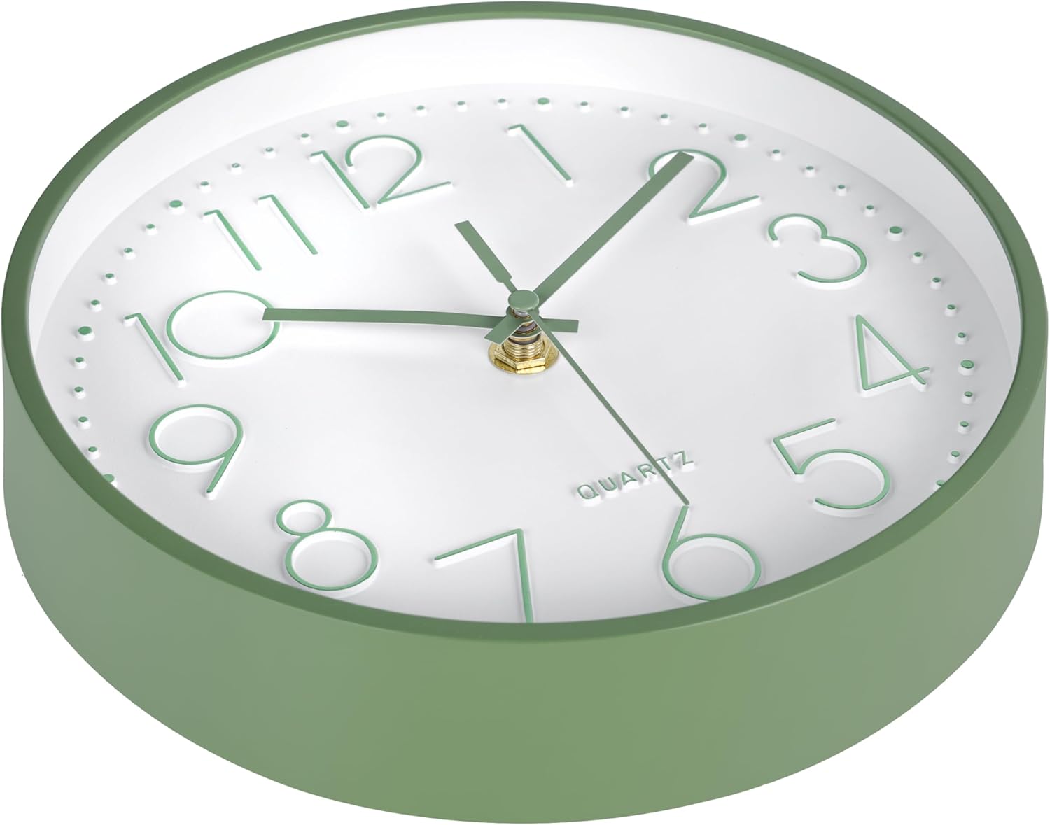 Battery Operated Modern Black Wall Clock — 8" - View 6