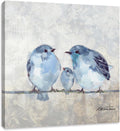 Framed Modern Blue Canvas Wall Art — 12" — Bluebird