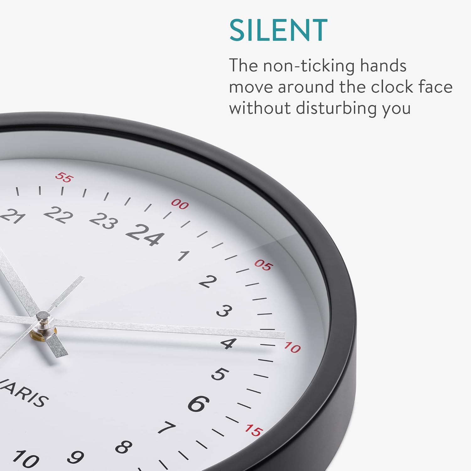 Battery Operated Wall Clock — 11.8" - View 4