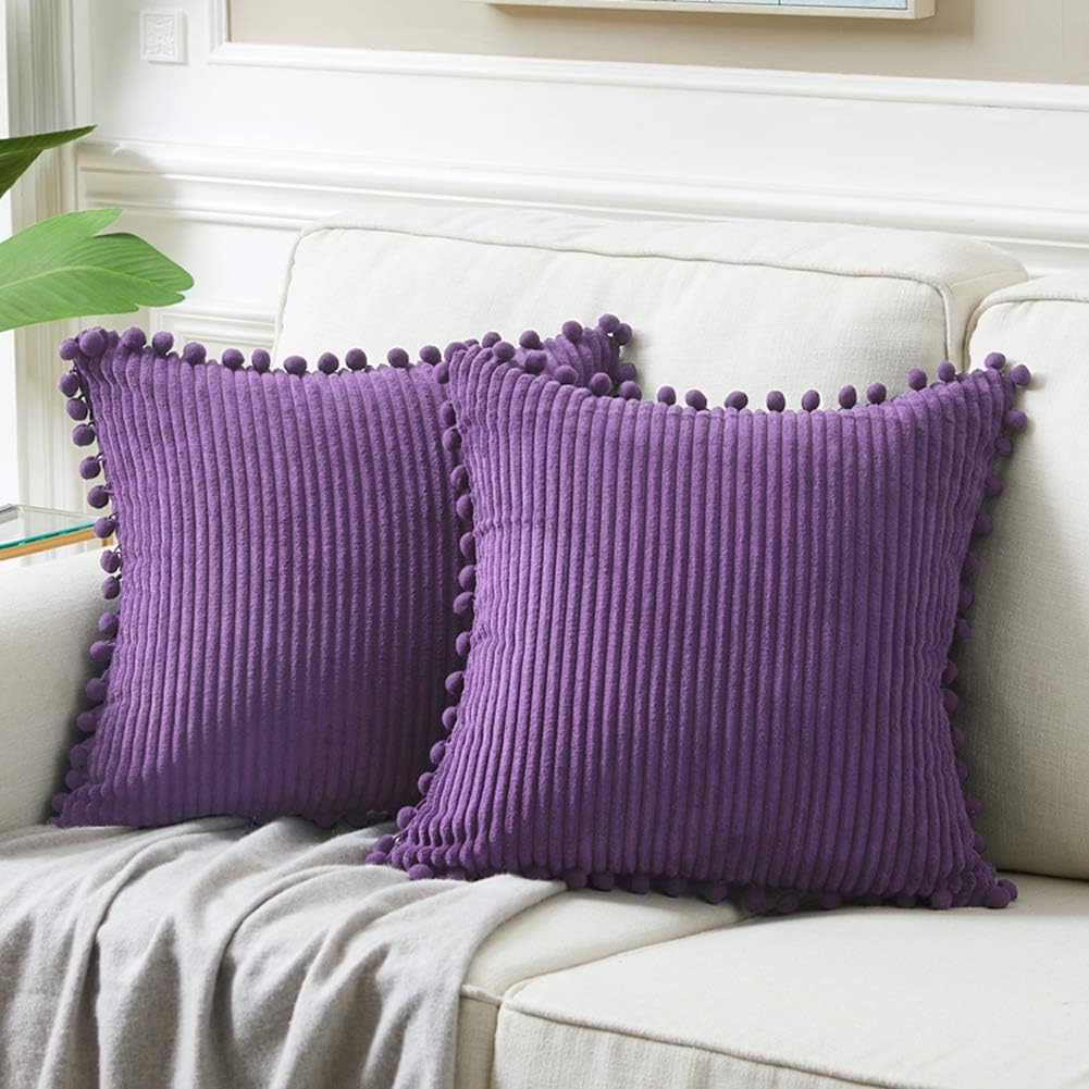 Boho Beige Throw Pillow Cover — 20" — 16" x 16" (Pack of 2)