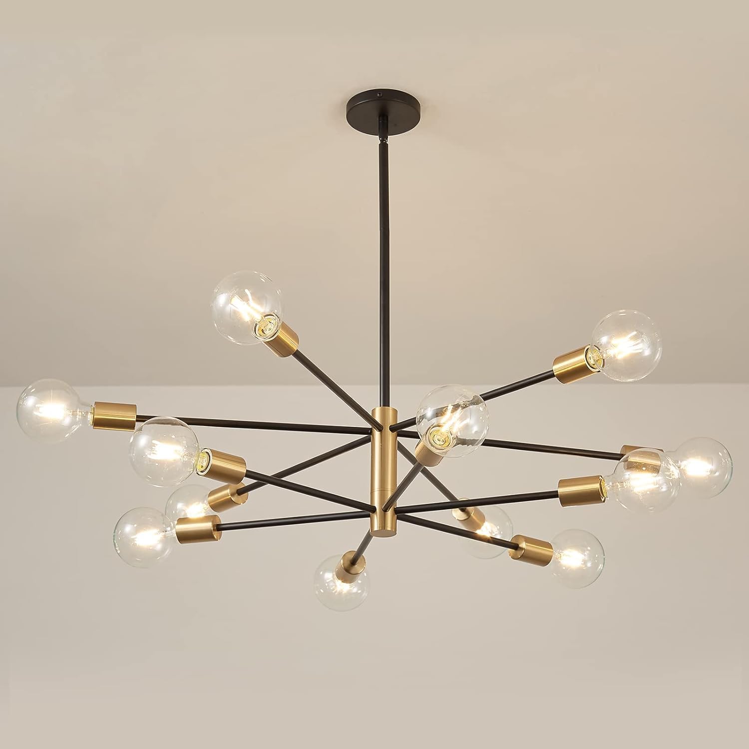 Adjustable Farmhouse Metal Chandelier — 8-Light — 12-light