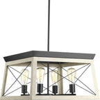 Farmhouse Black Chandelier — 5-Light — Graphite