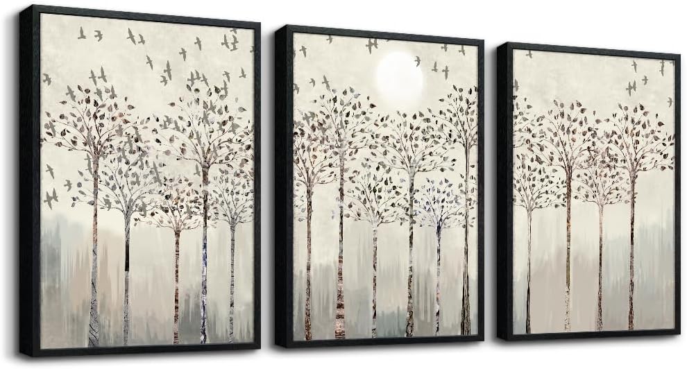 Boho Black Canvas Wall Art — 16" — 12x16inches*3pcs