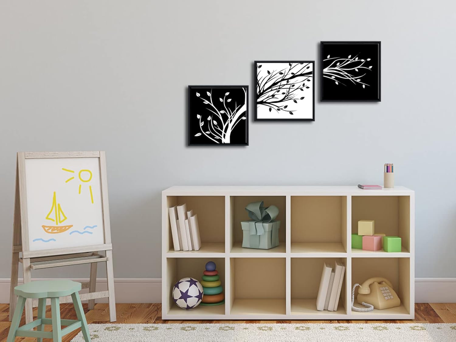 Framed Modern Metal Canvas Wall Art — 12" - View 2