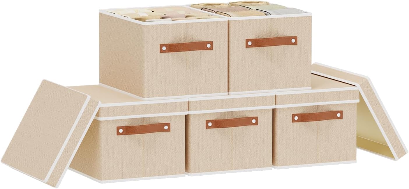 Beige Storage Bin — 13" — Beige