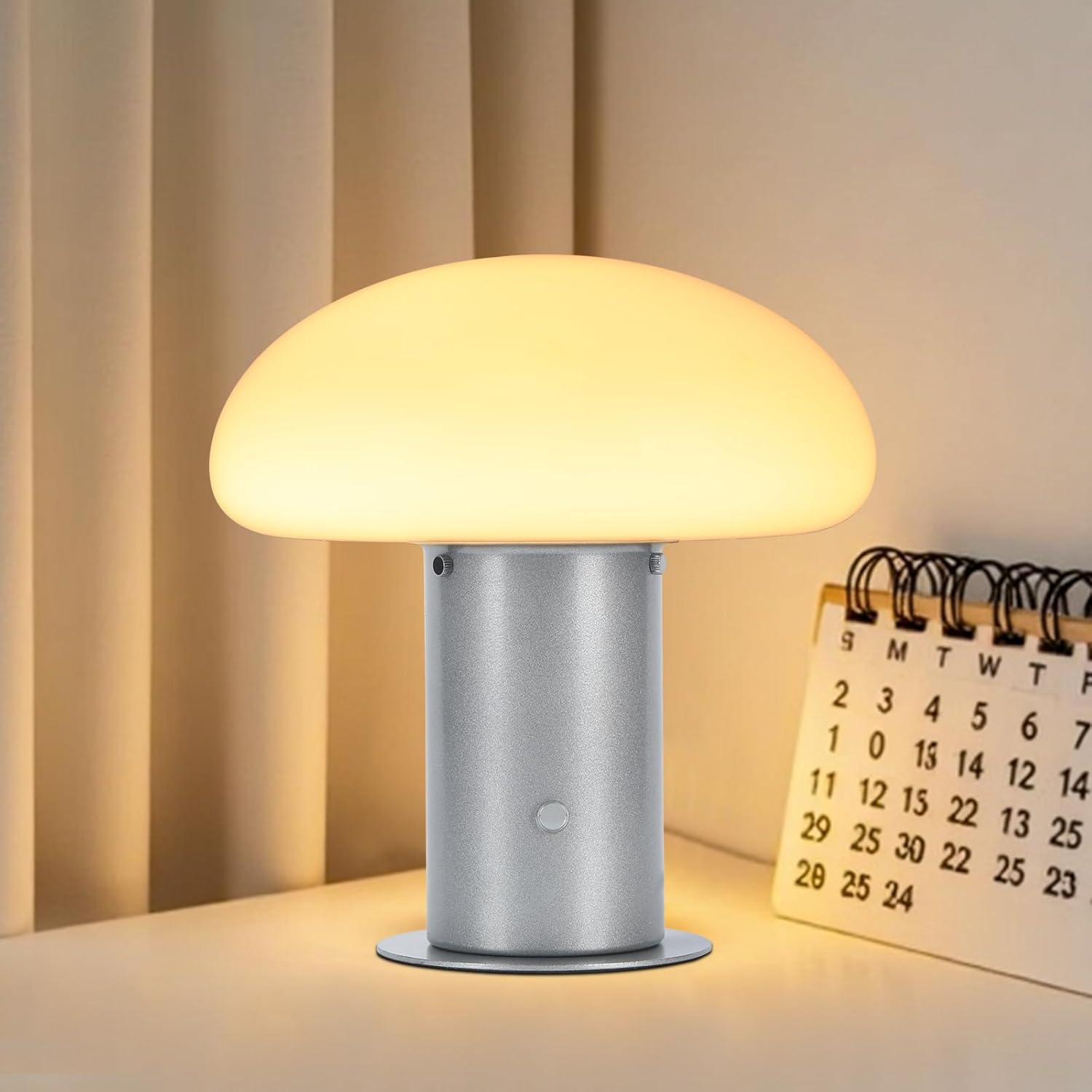 Dimmable Mid-Century Metal Nightstand Lamp - View 10