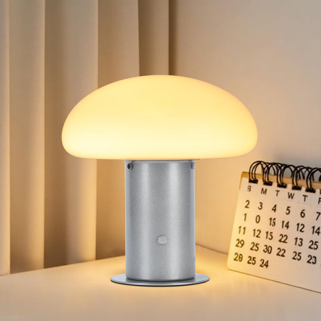 Dimmable Mid-Century Metal Nightstand Lamp