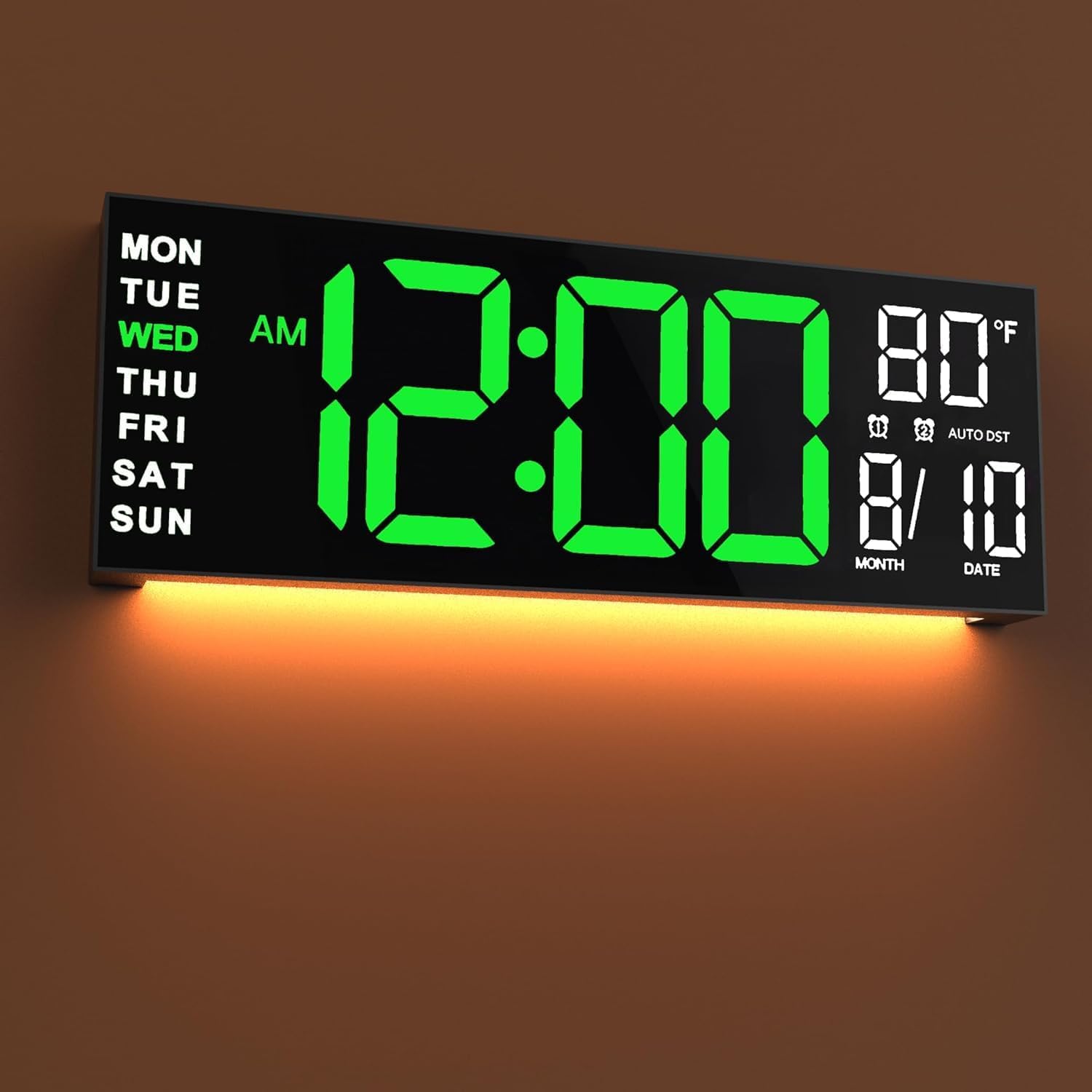 RGB Blue Wall Clock — 16" — Green White
