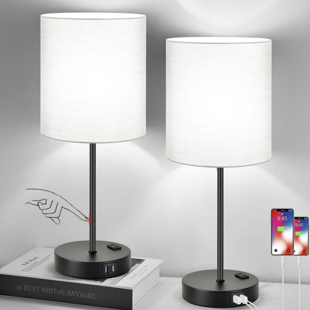 Dimmable Beige Smart Bulb — Set of 2 — (2 Pack)Gray & Matte Black(Base)-5000K Bulbs Included