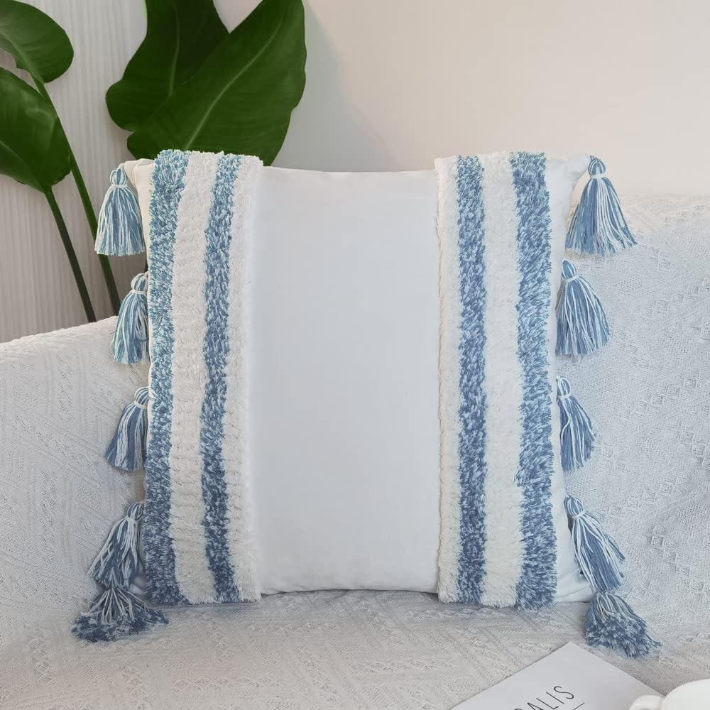 Tufted Boho Metal Throw Pillow Cover — 20" - View 5
