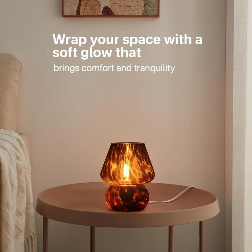 Mid-Century Beige Bedside Lamp - View 7