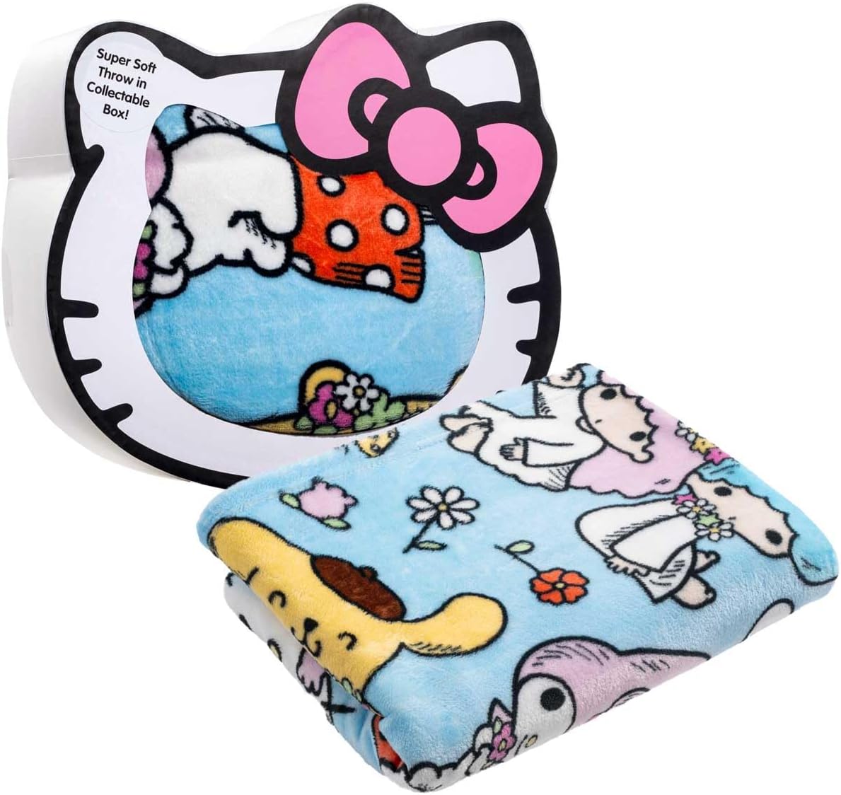 Black Throw Pillow — 60" — Multi - Hello Kitty