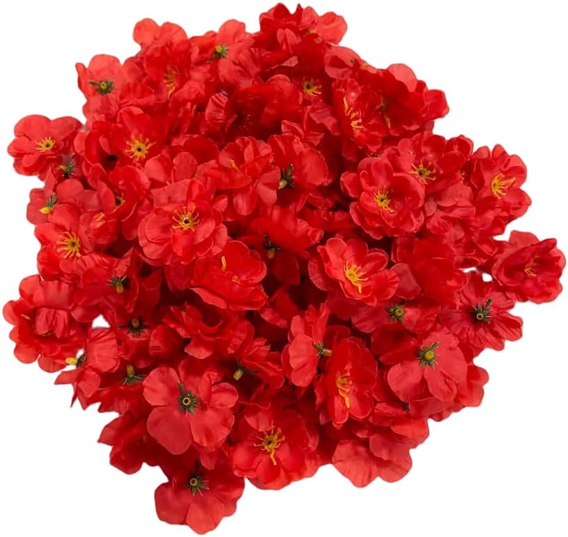Pink Artificial Plant — Red
