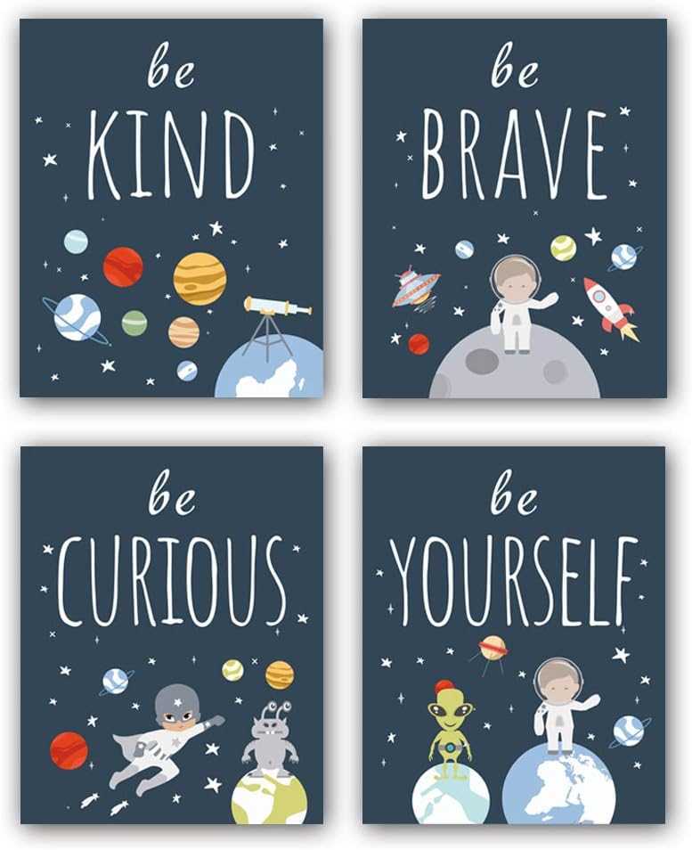 Blue Canvas Wall Art — 10" — Outer Space (Unframed)