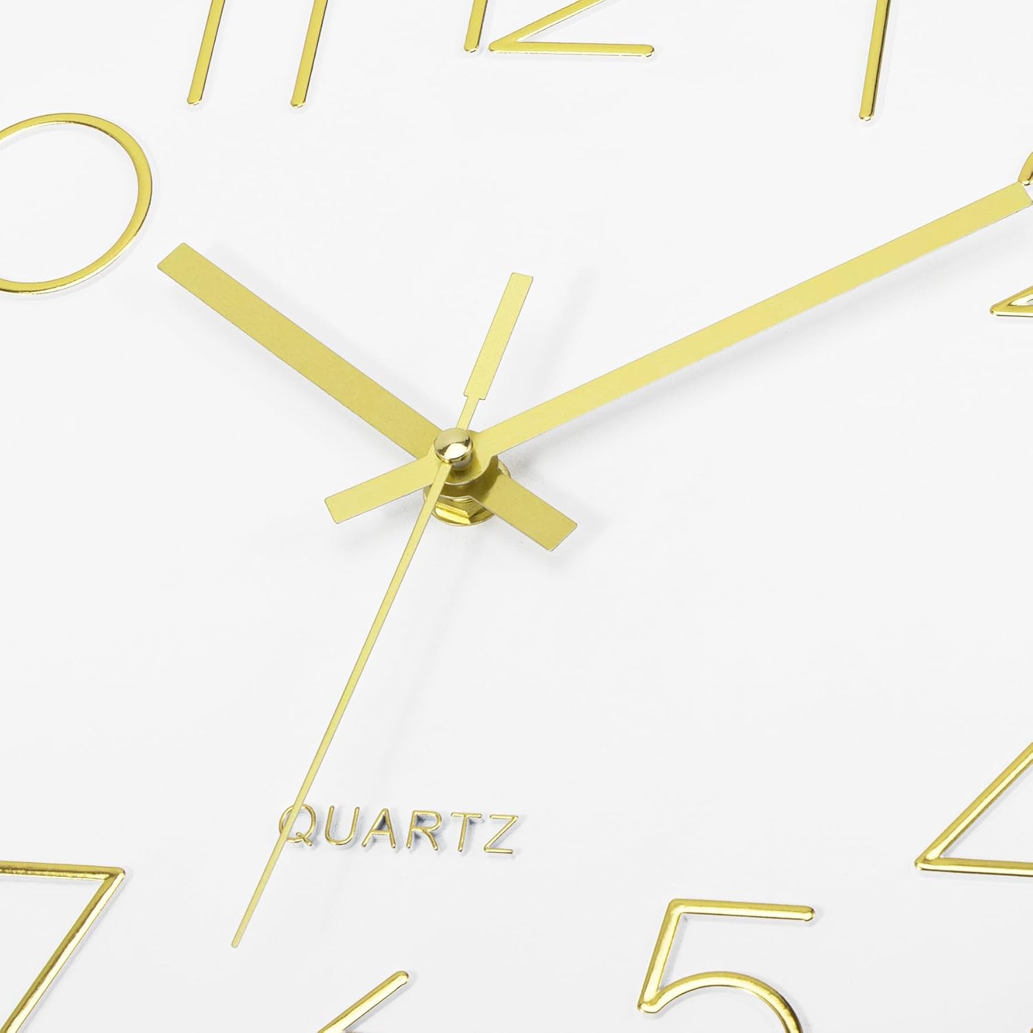 Battery Operated Luxe Beige Wall Clock — 14" - View 9