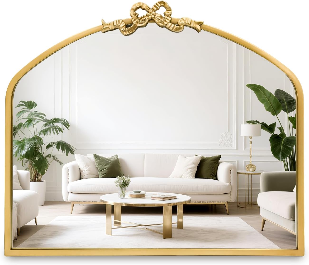Round Luxe Metal Vanity Mirror — 23.6" — Arched