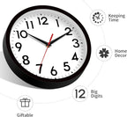 Battery Operated Black Wall Clock — 14" - View 8