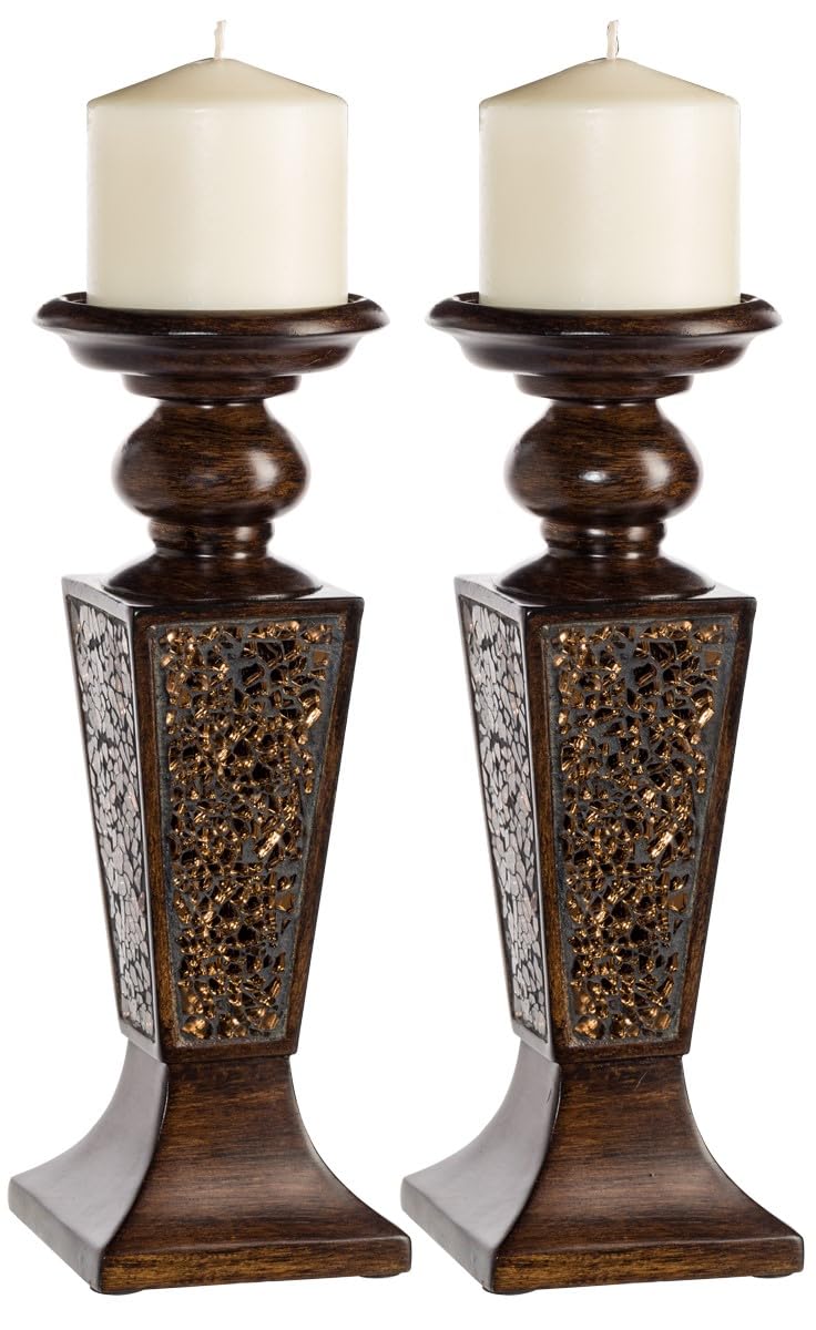 Wax Pillar Candle — Set of 2
