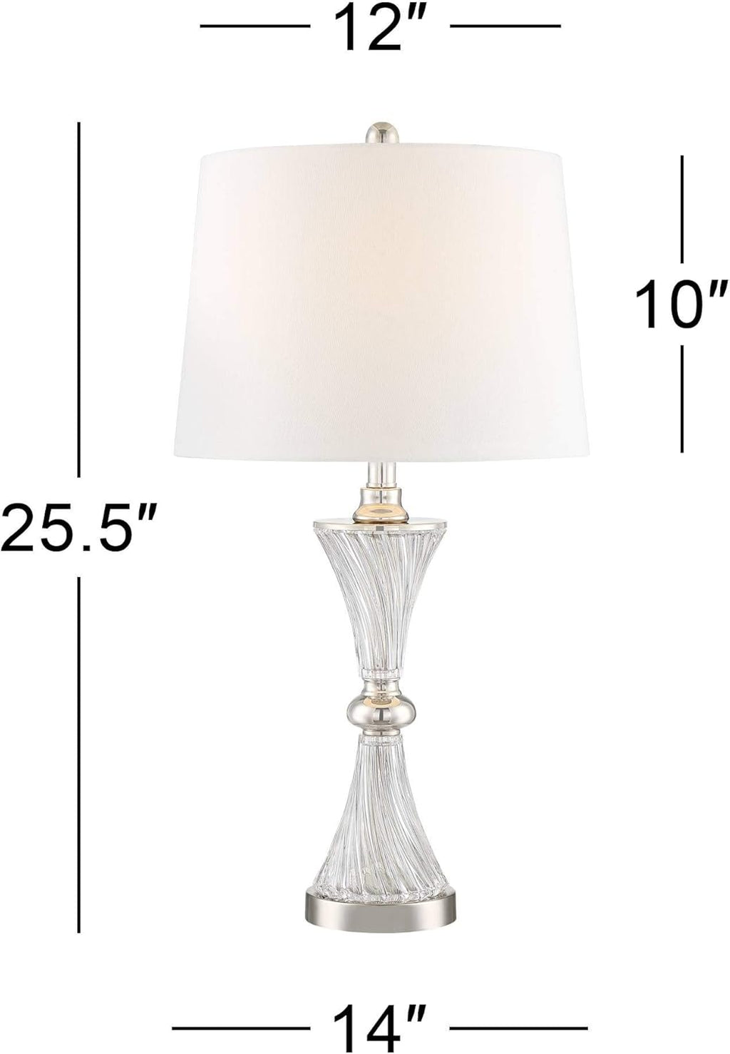 USB Charging Modern Black Table Lamp — 25.5" - View 4