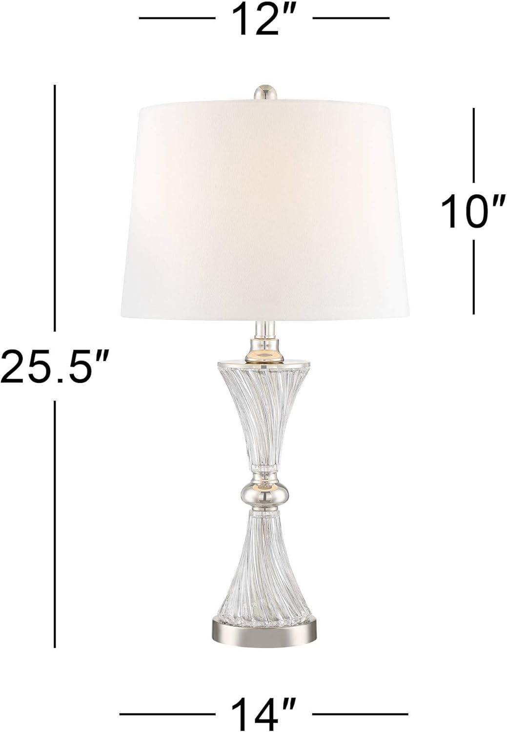 USB Charging Modern Black Table Lamp — 25.5" - View 4