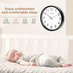 Battery Operated Black Wall Clock — 10" - View 4