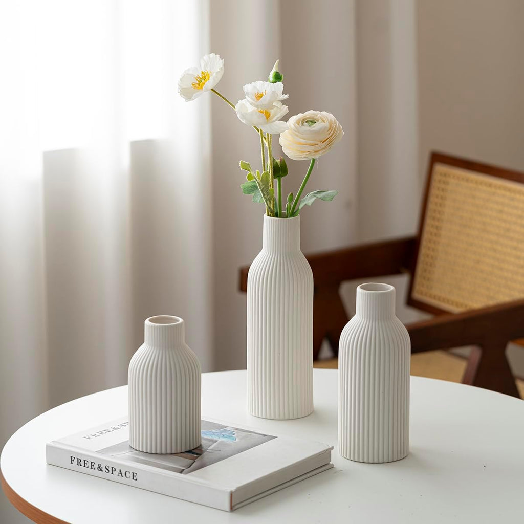 Modern Beige Decorative Vase — Set of 3 - View 3