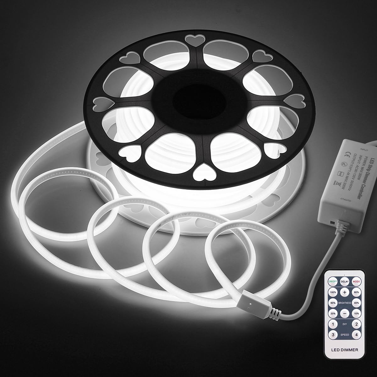 Dimmable White LED Strip Lights — Cold White