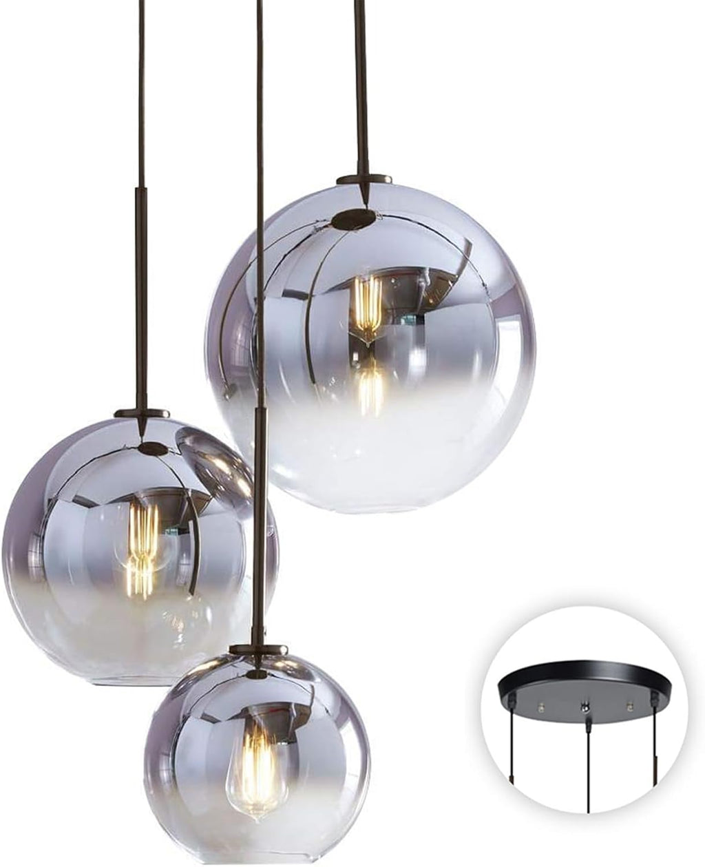 Luxe Gold Pendant Light — 1-Light — Sliver-15-20-25
