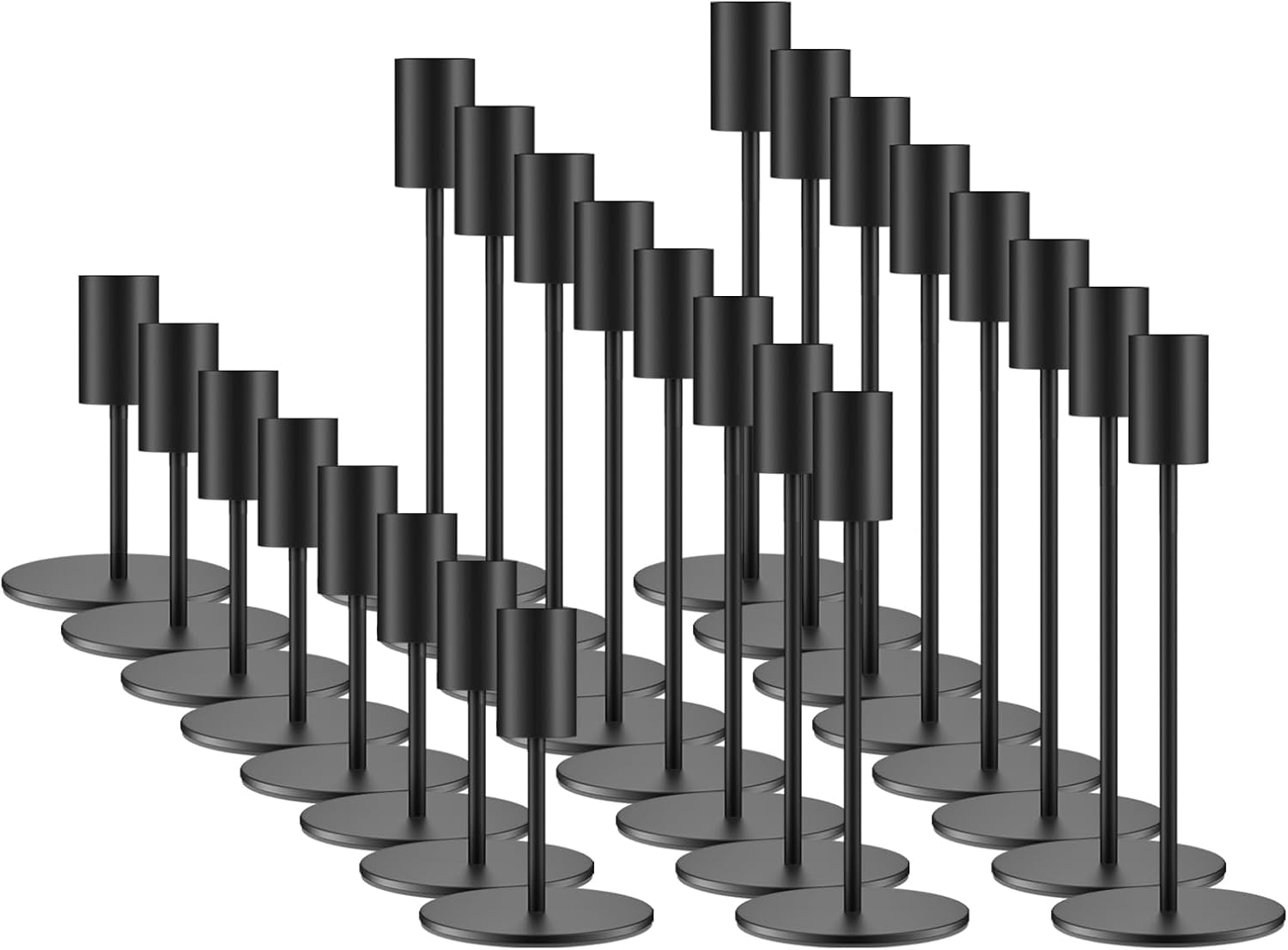 Luxe Black Candle — Set of 6 — Black