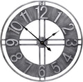 Farmhouse Grey Wall Clock — 30" — 30 Inch