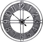 Farmhouse Grey Wall Clock — 30" — 30 Inch