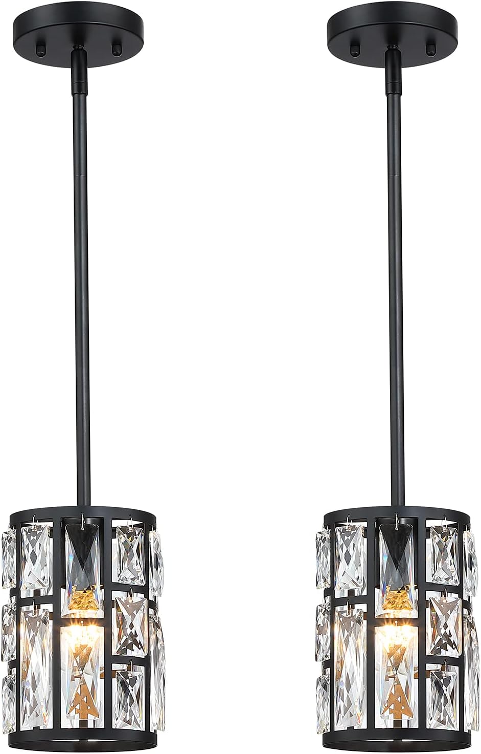 Luxe Black Chandelier — Matte Black 2 Pack
