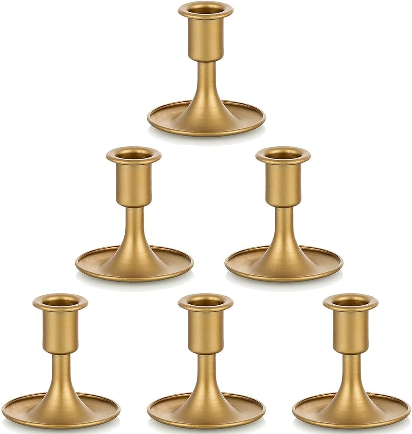 Vintage Luxe Gold Candle — Set of 2 — Gold-6pcs