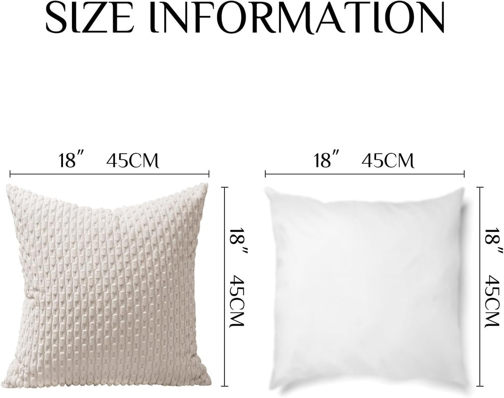 Boho Beige Throw Pillow Cover — 18" - View 4