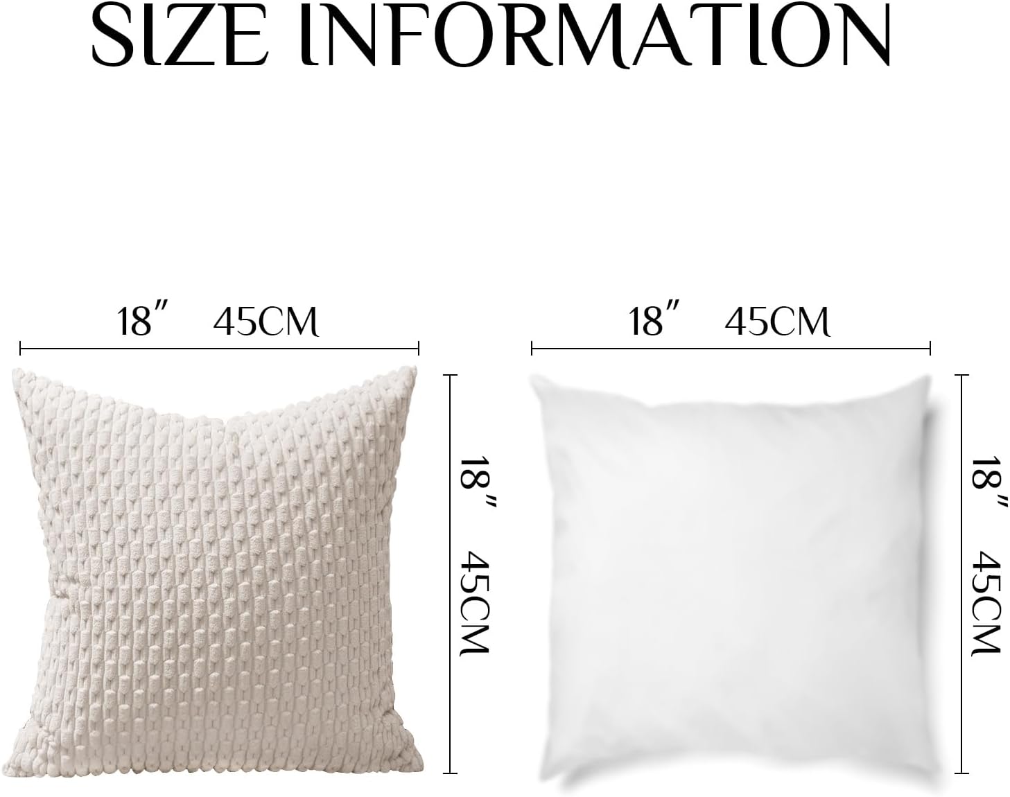 Boho Beige Throw Pillow Cover — 18" - View 4