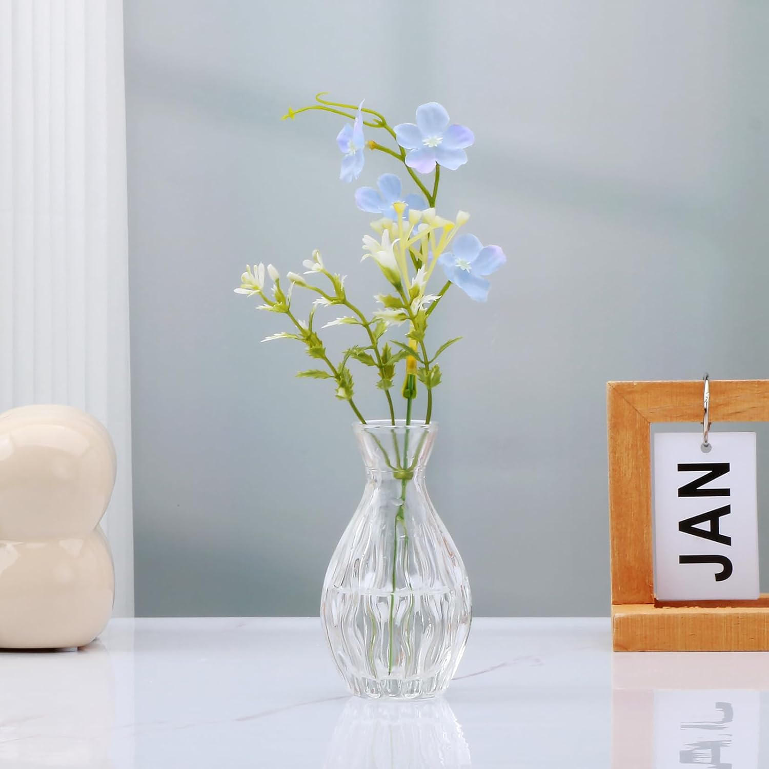 Vintage Blue Flower Vase — Set of 4 - View 5