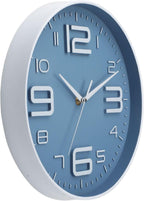 Round Modern Grey Wall Clock — 12" - View 3